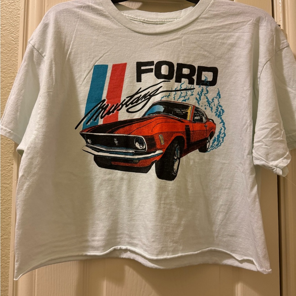 Ford Mustang graphic T crop top